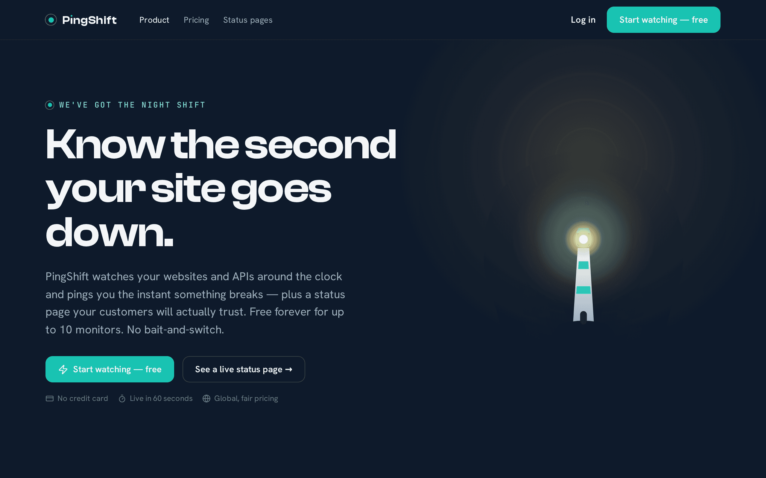 PingShift — live site
